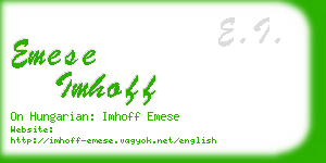 emese imhoff business card
